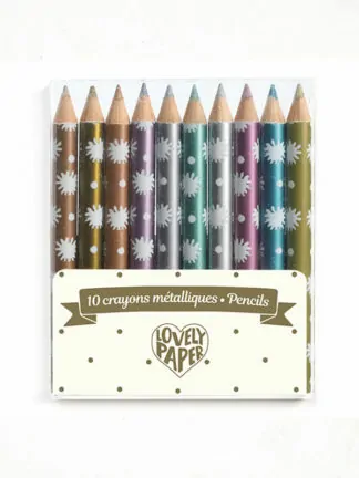 Mini metálszínű ceruza, 10 szín - 10 Chichi mini metalic pencils