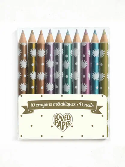 Mini metálszínű ceruza, 10 szín - 10 Chichi mini metalic pencils